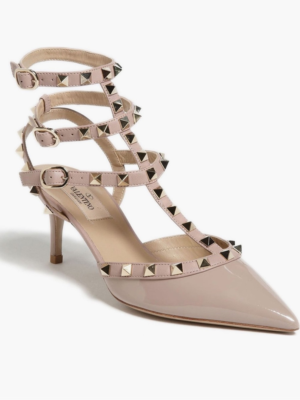 Valentino Rockstud Heels in Nude Patent Size 40